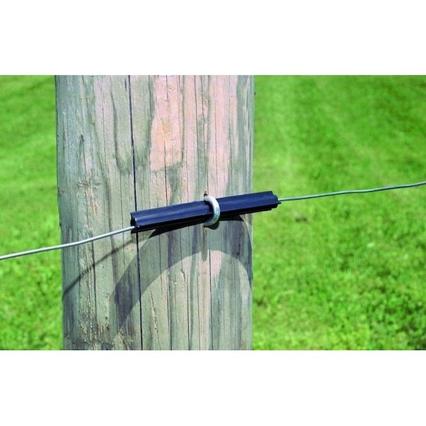Zareba HT4FTI25/500-540T Fin-Tube Insulator, Steel, Polyethylene, Black - HT4FT125/500-540T