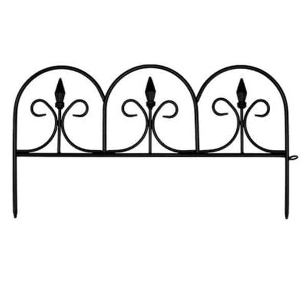 Emsco Group Resin Victorian Fleur De Lis Garden Fence- 18 ft. - 2083HD