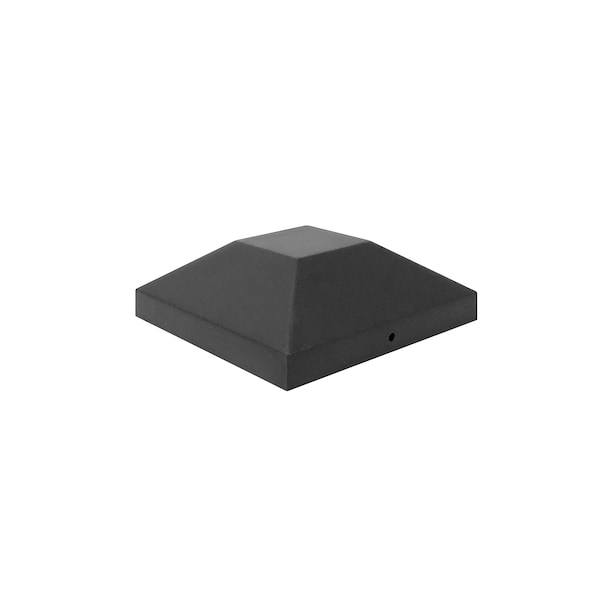 Nuvo Iron 4in. x 4in. Black Plastic Pyramid Post Cap, Fits over 4in x 4in nominal posts - PCP23BLK