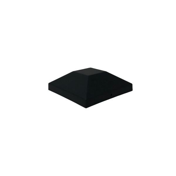 Nuvo Iron 4in. x 4in. Black Plastic Pyramid Post Cap, Fits over 4in x 4in nominal posts - PCP23BLK