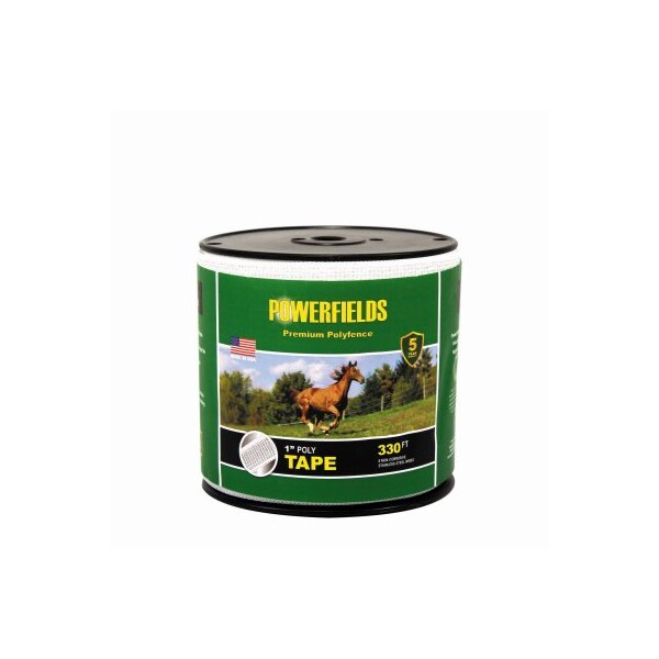 Powerfields 1x330 WHT Poly Tape - EW10-330