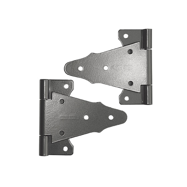 Nuvo Iron BLACK GALVANIZED STEEL 6in TEE HINGES, 2PK - TH6BLK