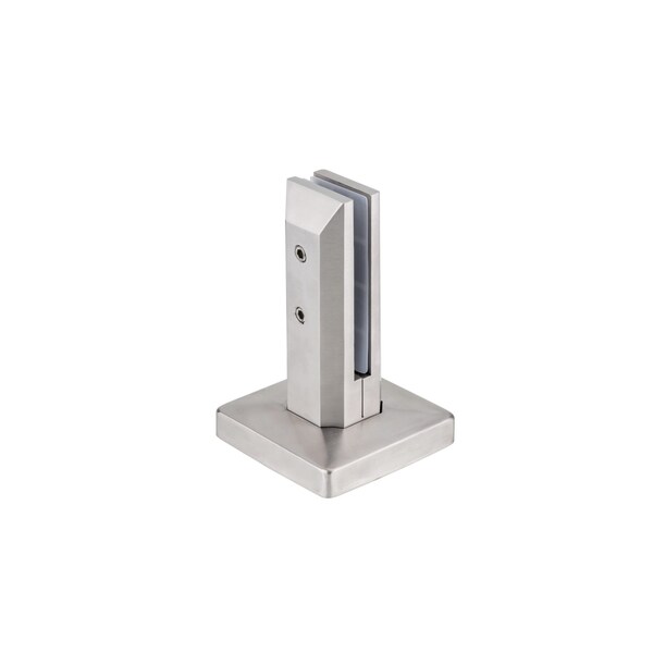 Richelieu 1/2 in to 9/16 in (12 mm to 15 mm) Glass Pool Gate Bracket, Square, 316 Grade Stainless Steel - 706SP077170