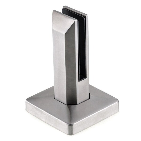 Richelieu 1/2 in to 9/16 in (12 mm to 15 mm) Glass Pool Gate Bracket, Square, 316 Grade Stainless Steel - 706SP077170