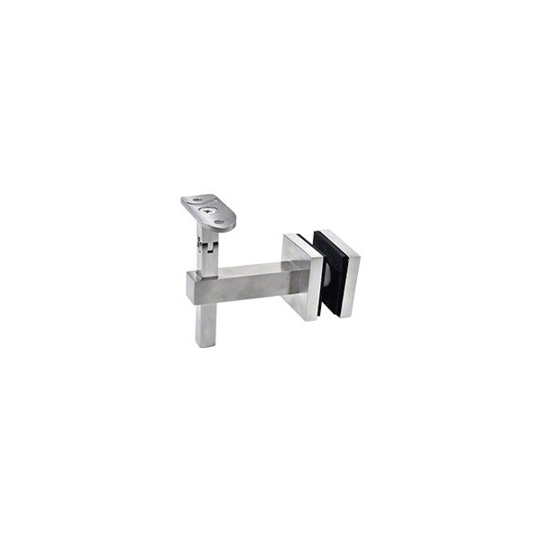 Cr Laurence Brushed Stainless Huntington Series Glass Mounted Hand Rail Bracket - HR7EGBS