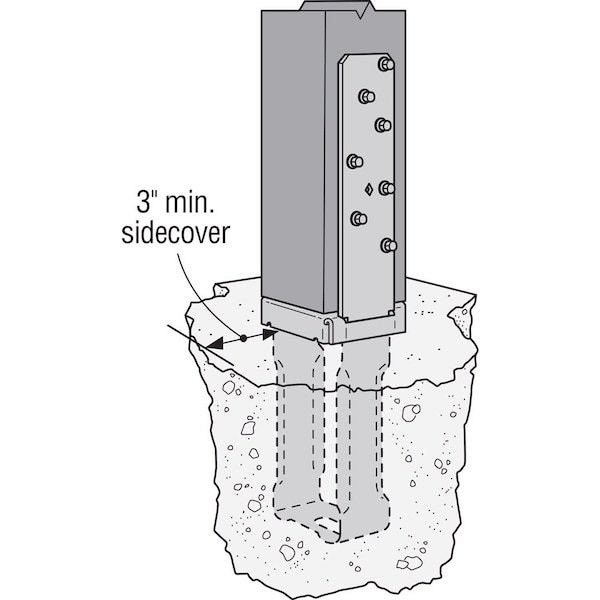 Simpson Strong-Tie Simpson Strong-Tie 8.38 in. H X 3.56 in. W 12 Ga. Hot Dip Galvanized Column Base - CBSQ44-SDS2HDG