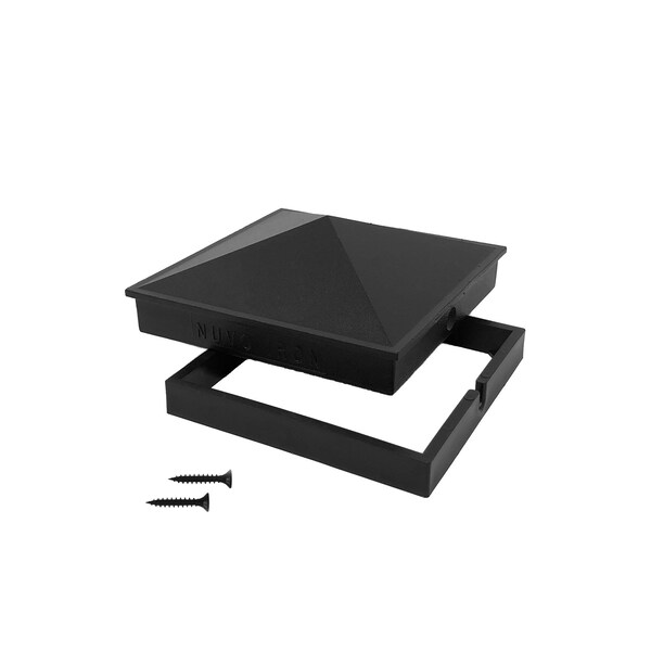 Nuvo Iron 4 1/2in x 4 1/2in Pyramid Post Cap. No Discounts, Aluminum, 24PK - PCP13-MP24