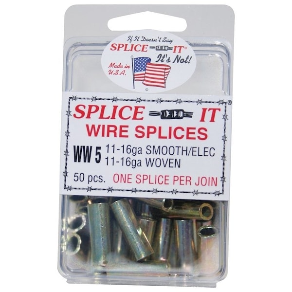 New Farm Wire Splice, Stainless Steel, For: 11 to 16 ga Smooth, Electric and Woven Fence - WW5