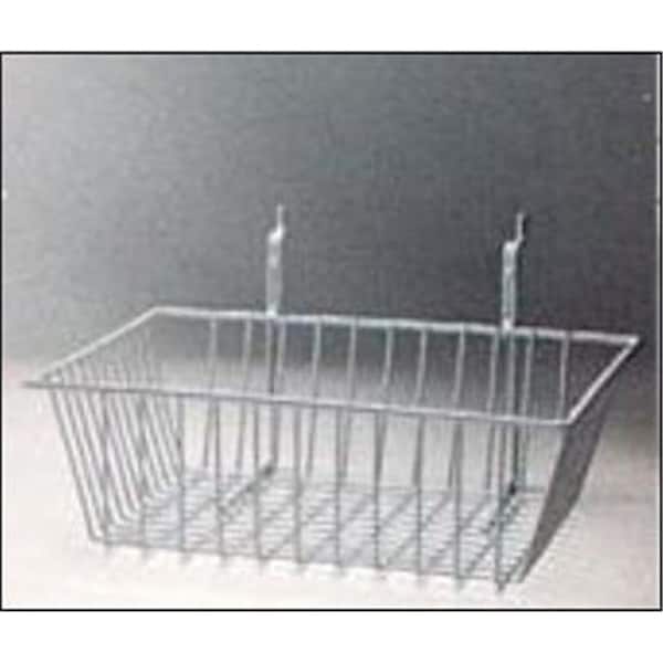 Rack Em Racks RackEm Racks 5082-W 12 in. H x 12 in. W x 4 in. D Wire Basket - White - 5082-W