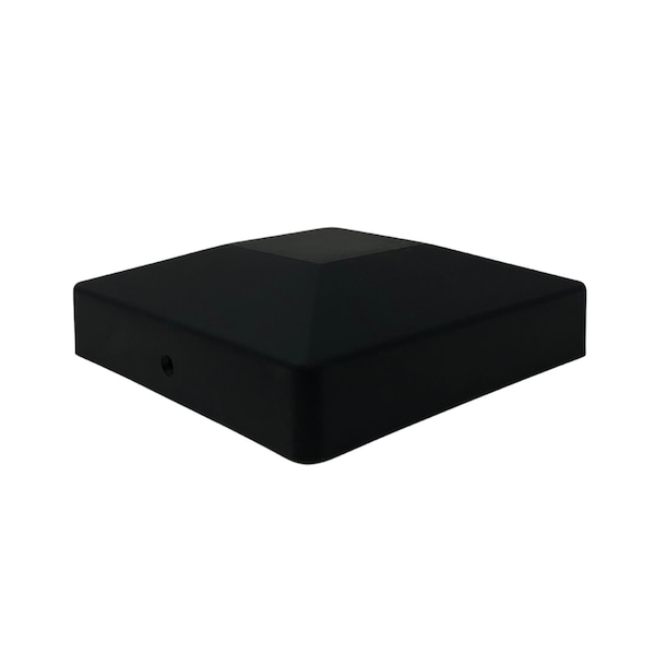 Nuvo Iron 6in. x 6in. Black Rigid Plastic Pyramid Post Cap - PCP27BLK