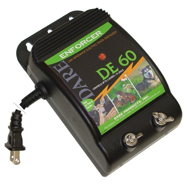 Dare Products Dare Enforcer 110 V Electric-Powered Fence Energizer 4 acre Black - DE 60