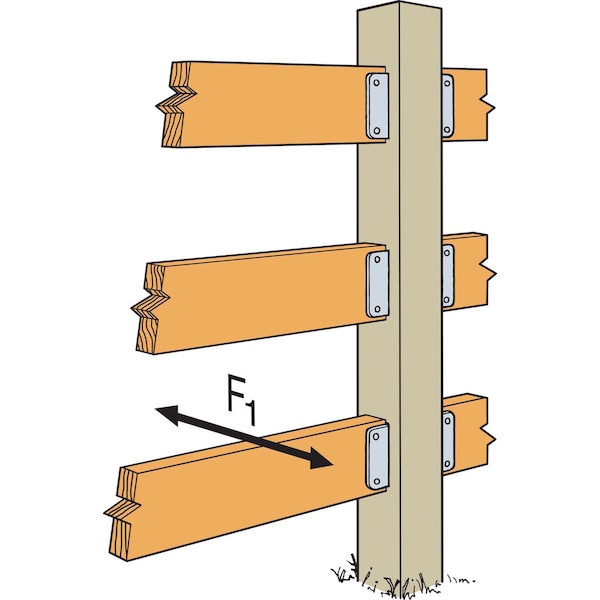 Simpson Strong Tie Simpson Strong-Tie Silver Steel Fence Bracket 18 Ga. 5 in. L - FB26