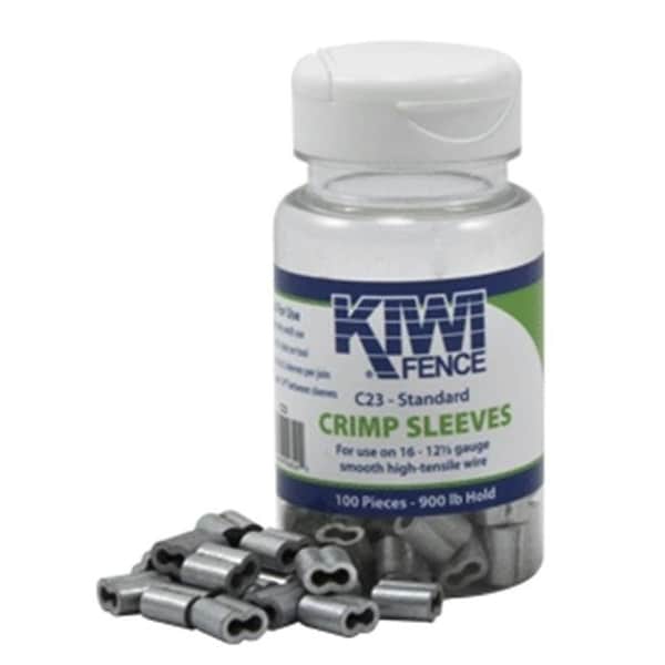 Powerfields Powerfields P- C12-100 Crimp Sleeves; 1-2 -14-16 Gauge - Pack of 100 - P- C12-100