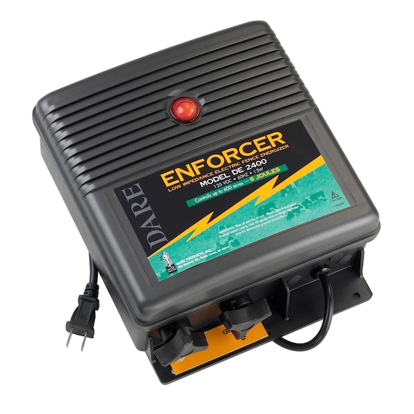 Dare Products Dare Enforcer 110 V Electric-Powered Fence Energizer 600 acre Black - DE 2400
