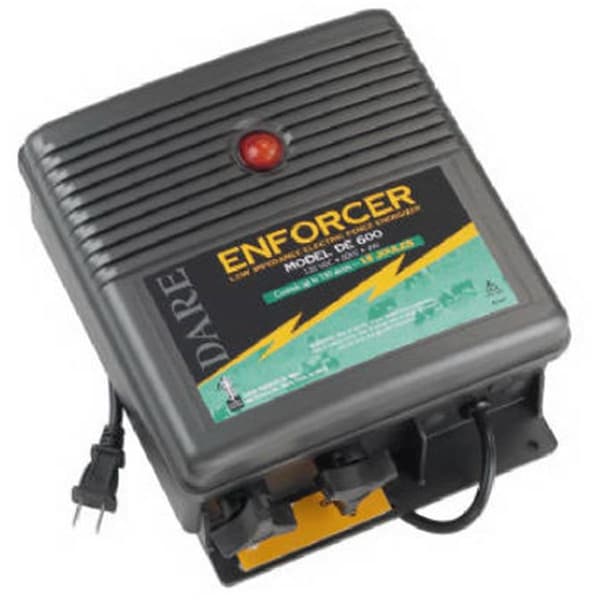 Dare Products DE 600 110 Volts Plug In Fence Energizer, Low Impedance - 1.5 Joule Output - DA576470