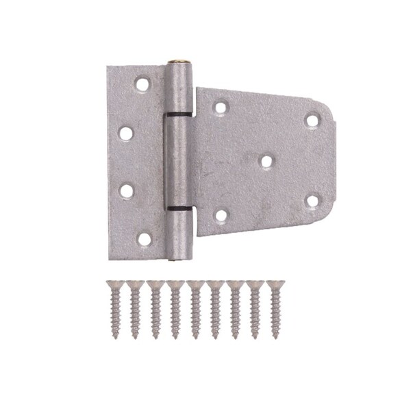 Prosource Gate Hinge, Galvanized Steel, Galvanized, Fixed Pin, 180 deg Range of Motion, 46 Pair lb - LR-182-PS