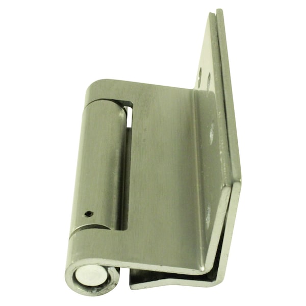Richelieu 4 1/2-inch (114 mm) Wrap-Around Swing Clear Spring Hinge, Brushed Chrome - 65823BCSCB