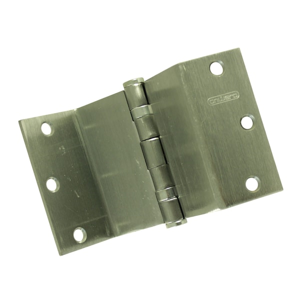 Richelieu 3 1/2-inch (89 mm) Left Side Ball Bearing Wrap-Around Swing Clear Hinge, Brushed Chrome - 64821BCSCBL