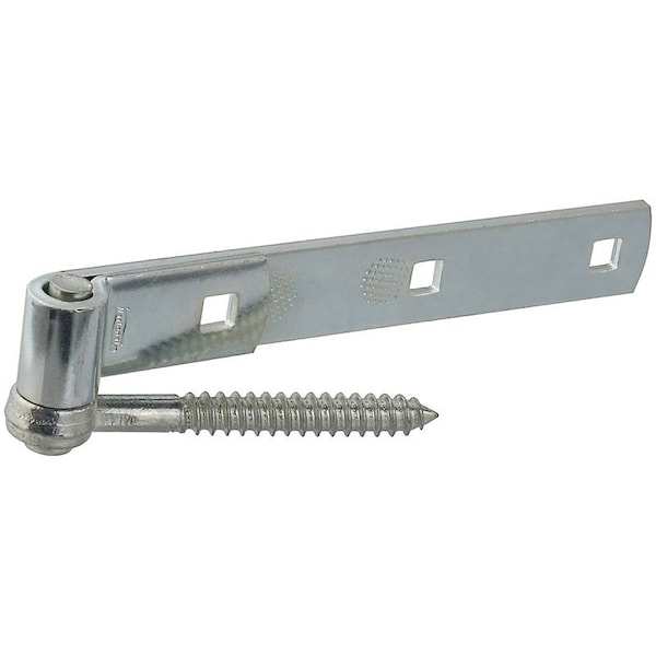 National Hardware Hook/Strap Hinge, 0.19 in Thick Leaf, Steel, Zinc, Screw Mounting, 100 lb - N130-054