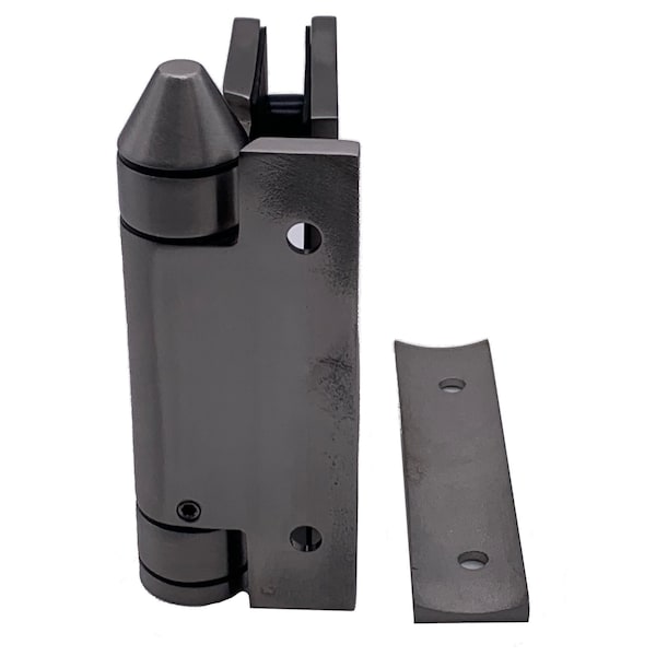 Richelieu 90Deg Wall-to-Glass/Post-to-Glass Mount Adjustable Spring-Loaded Pool Gate Hinge, Stainless Steel - PGHSQPG02170