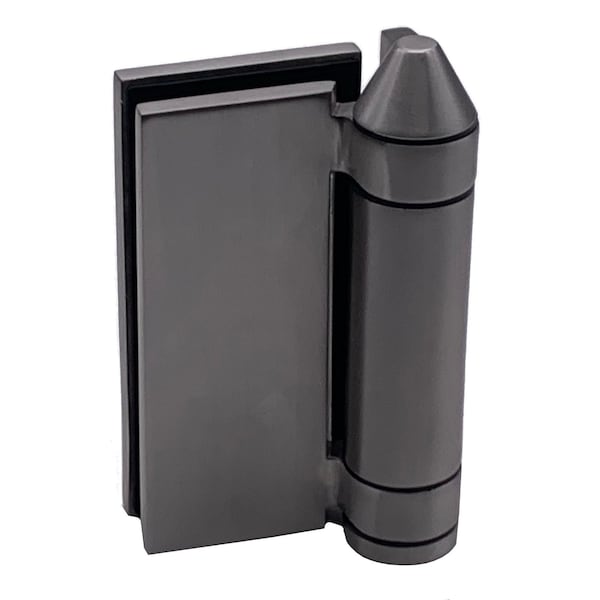 Richelieu 90Deg Wall-to-Glass/Post-to-Glass Mount Adjustable Spring-Loaded Pool Gate Hinge, Stainless Steel - PGHSQPG02170