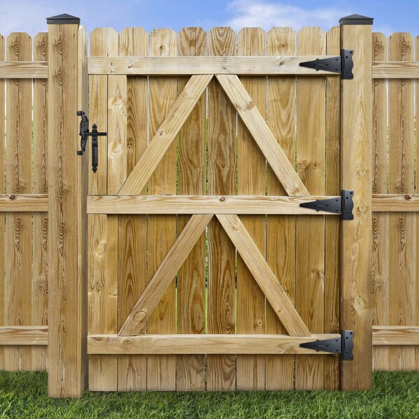 Nuvo Iron Bulk - BlackGalvanized Steel 8-in Tee Hinges, 24PK - TH8BLK-B-MP24