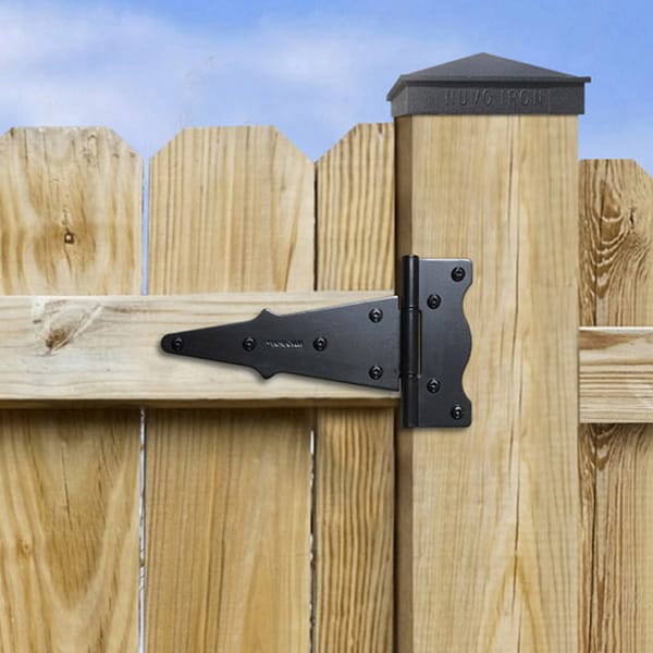 Nuvo Iron Bulk - BlackGalvanized Steel 8-in Tee Hinges, 24PK - TH8BLK-B-MP24