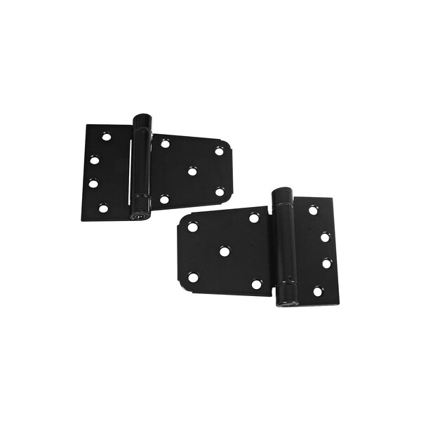 National Hardware V279 3-1/2-in Extra Heavy Auto-Close Gate Hinge Set Black Finish, PR - N342592
