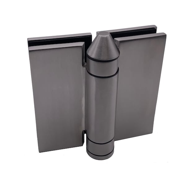 Richelieu 180 Degree Glass-to-Glass Mount Adjustable Spring-Loaded Pool Gate Hinge, Stainless Steel - PGHGG180170