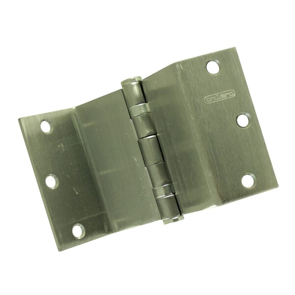 Richelieu 3 1/2-inch (89 mm) Right Side Ball Bearing Wrap-Around Swing Clear Hinge, Brushed Chrome - 64821BCSCBR