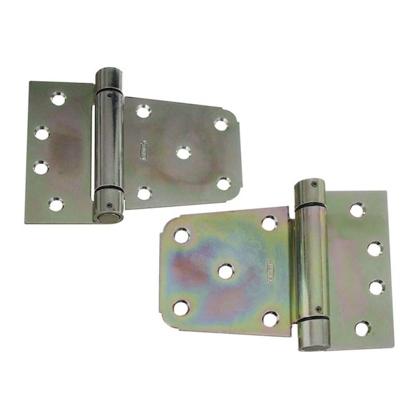 National Hardware 3.5 in. Extra Heavy Auto-Close Gate Hinge Set - Zinc Plated Steel - NA5063
