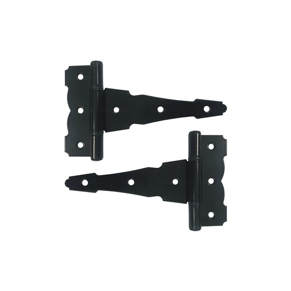 Nuvo Iron Bulk - BlackGalvanized Steel Decorative 6-in Tee Hinges, 24PK - HDTH6-BB-M24