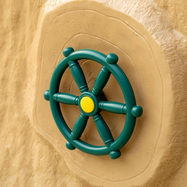 Playberg Playground Captain Pirate Ship Wheel, Plastic Playground Swing Set Accessories Steering Wheel - QI004564.GN