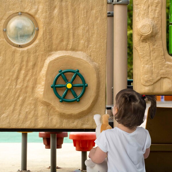 Playberg Playground Captain Pirate Ship Wheel, Plastic Playground Swing Set Accessories Steering Wheel - QI004564.GN