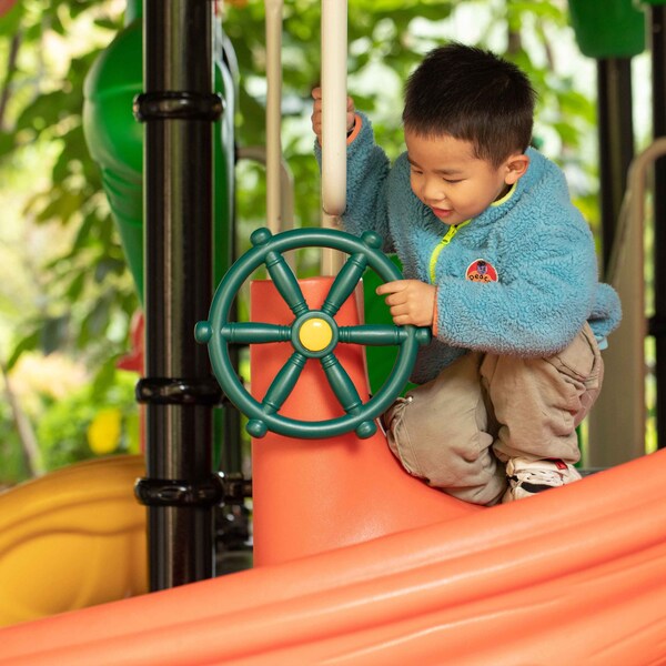 Playberg Playground Captain Pirate Ship Wheel, Plastic Playground Swing Set Accessories Steering Wheel - QI004564.GN