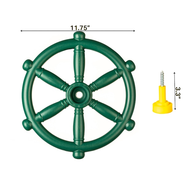 Playberg Playground Captain Pirate Ship Wheel, Plastic Playground Swing Set Accessories Steering Wheel - QI004564.GN
