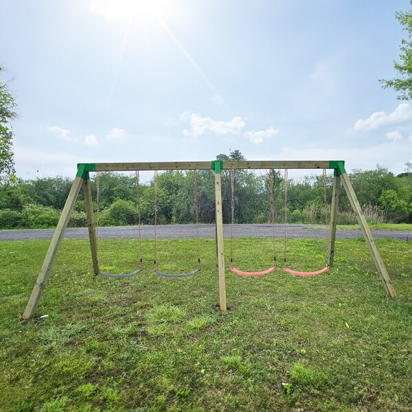 Playberg Easy Installation A-Frame Middle Swing Set Brackets for Outdoor Swing - Heavy Duty Steel Swing - QI004672.GN