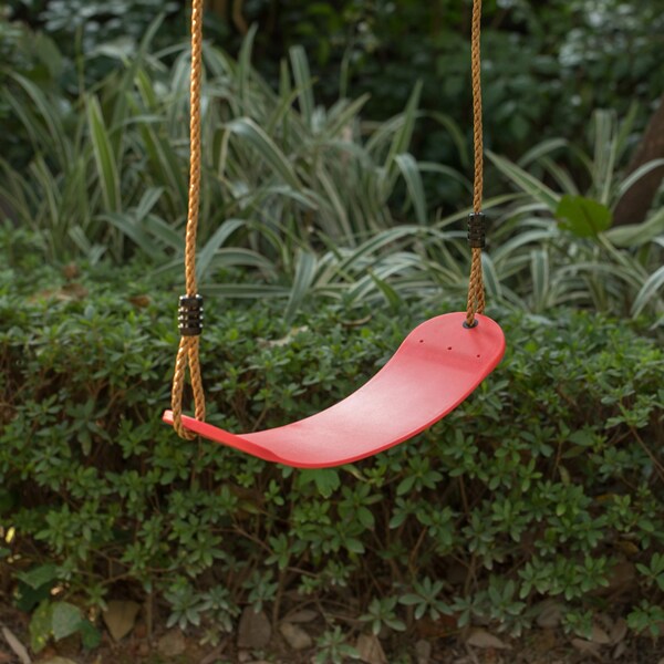 Playberg Outdoor Playground Kids Heavy Duty Swing Seat, EVA Belt Swing with Rope for All Ages - QI004076.RD.2