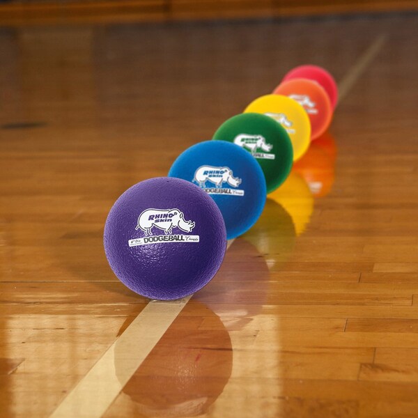 Champion Sports Dodge Ball Set, Low-Bounce, 6", 6/Set, Assorted - CSIRXD6SET