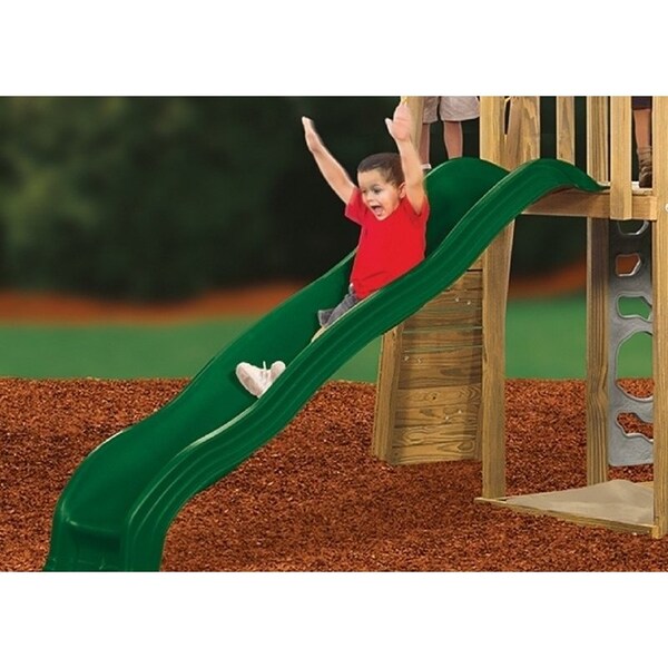 Playstar PS 8824 Scoop Wave Slide, Polyethylene, Green, For 48 in Play Deck - PS8824