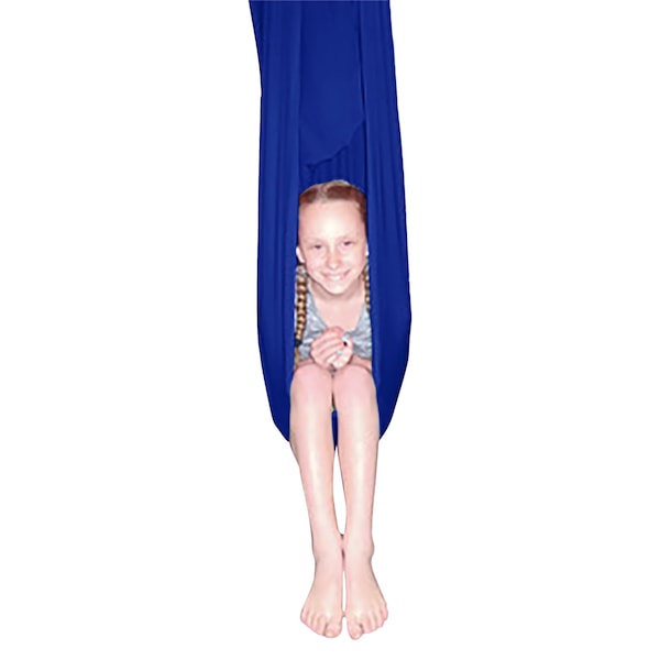 Abilitations Cocoon Swing, Lycra, 60 x 40 Inches, 120 Pound Capacity, Blue - SS410B