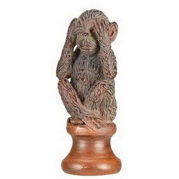 Cal Lighting Cal Lighting FA-5029A See No Evil Monkey Resin Finial; Brown - FA-5029A