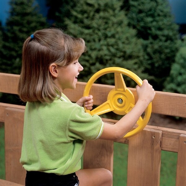 Playstar PLAYSTAR PS 7840 Steering Wheel, HDPE, Yellow - PS 7840