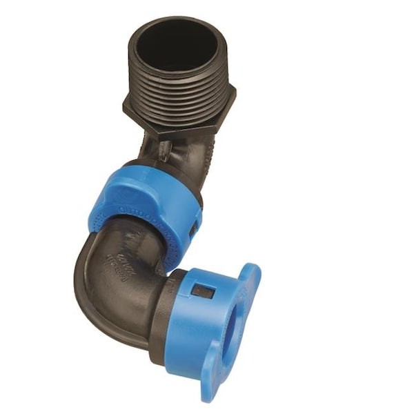 Gan Eden 0.75 in. Blu-Lock Swing Joint; Black & Blue - GA153947