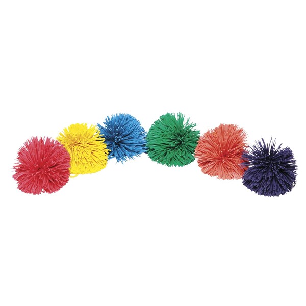 Sportime BALLS RUB-R-STRING 9CM SET OF 6 PK - RK921-6C