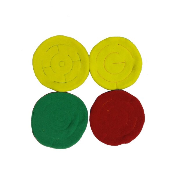 Everrich Industries Everrich  6 Dia. in. Mini Bead Freece Maze Mat - Set of 4 - EVC-0270