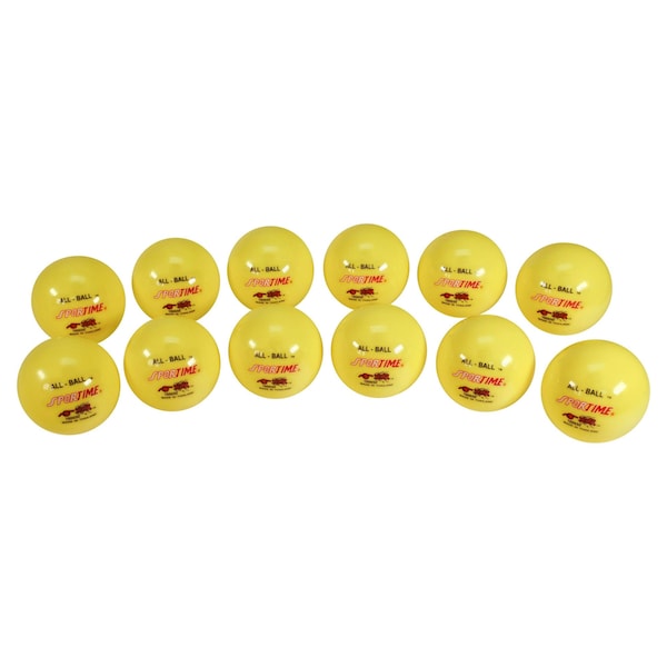Sportime BALL INFLATABLE ALL BALL 3 INCH YELLOW PACK OF 12 PK - 111000021