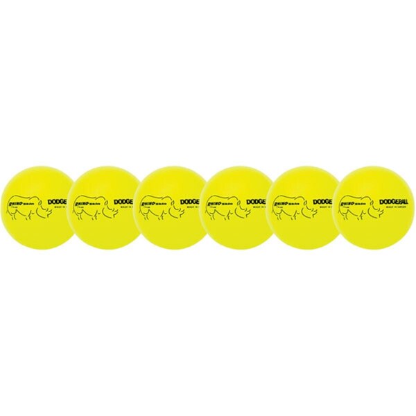 Champion Sports Rhino Skin Dodgeball Set, Neon Yellow - Set of 6 - CH56045