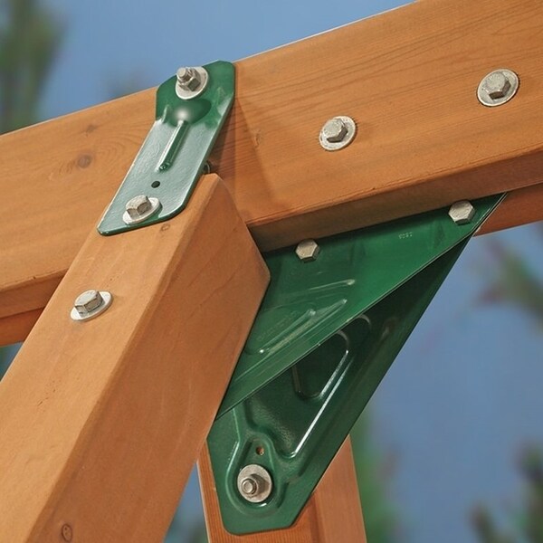 Playstar PLAYSTAR PS 7664 Extend-A-Bay Swing Station Kit, Steel, Green, For PlayStar Build-it-Yourself Kits - PS 7664