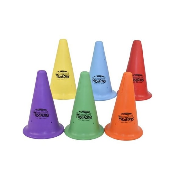 Sportime CONE SUPERSAFE FLEXIKONES 15 IN H SET OF 6 PK - 111000060